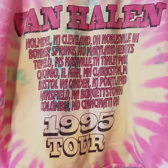 Authentic 1995 Van Halen tie dye concert crop top - Picture 4 of 5